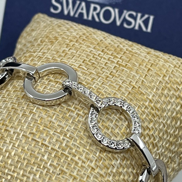 Genuine Vintage Swarovski Crystal Link Bracelet 8" Adjustable - Picture 5 of 16